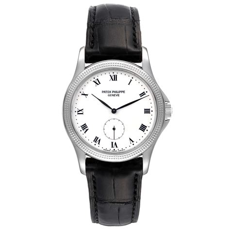 patek 5115|Patek Philippe Calatrava 18k White Gold White Dial Mens Watch .